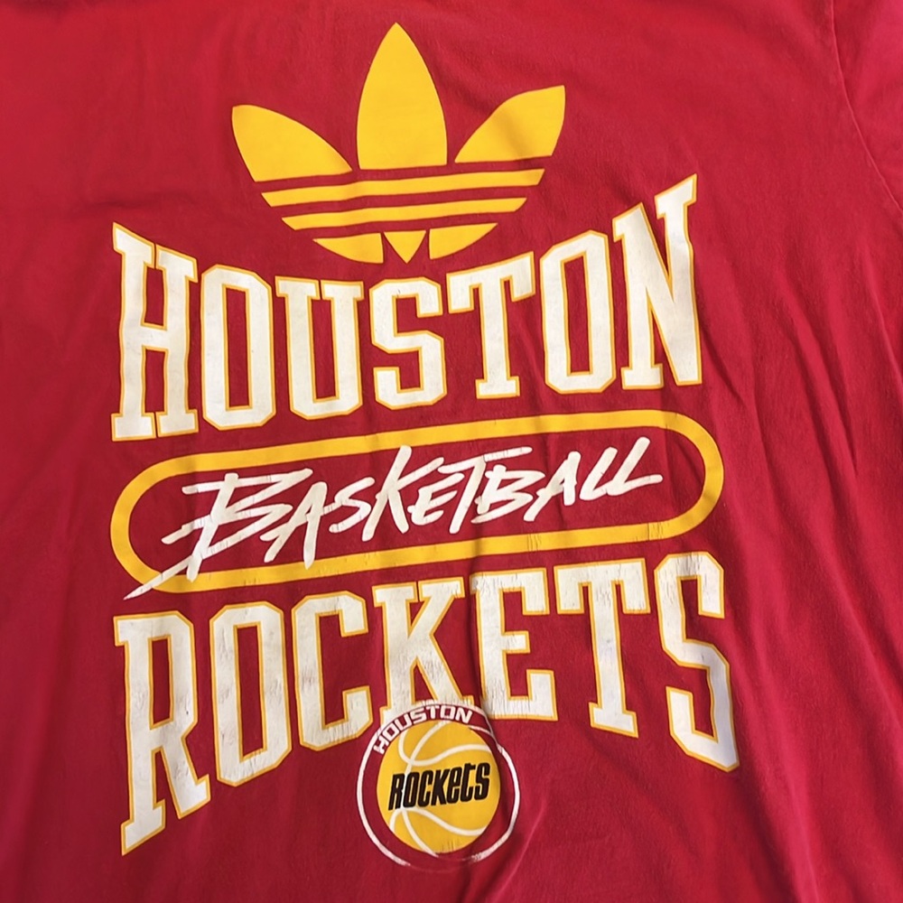Adidas Houston Rockets Red T-Shirt Size L